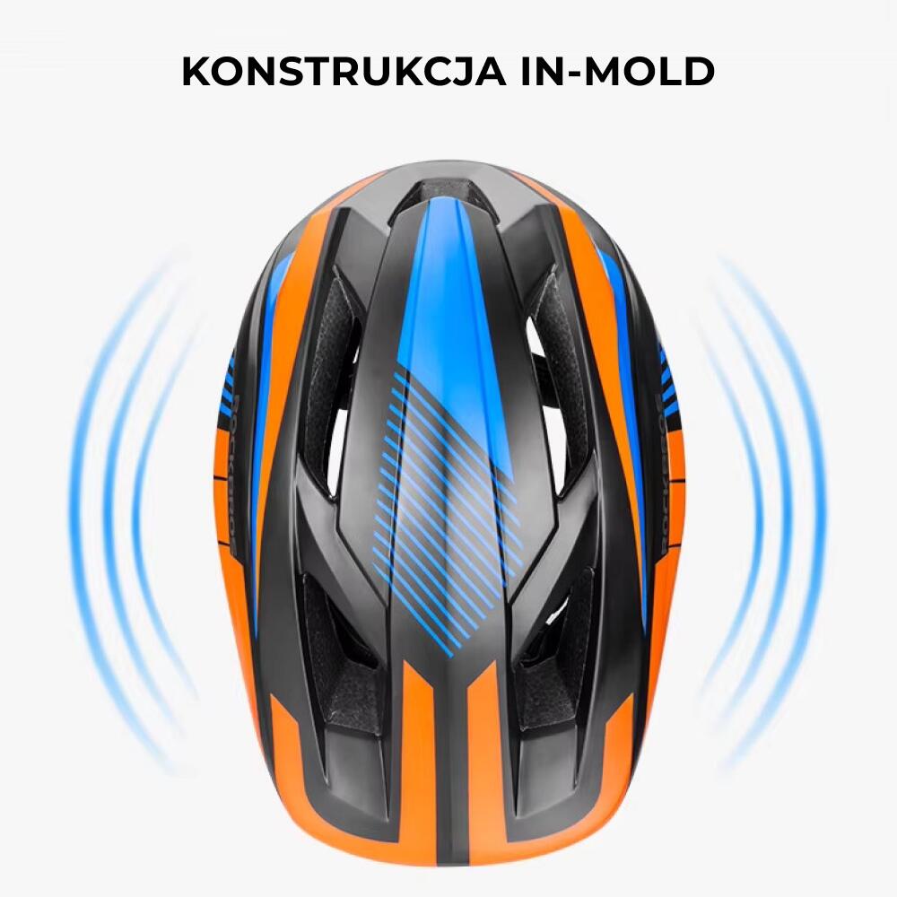 ROCKBROS Casque BMX d'enfant, Intégral Vélo VTT, Taille Ajustable avec CE 4/7