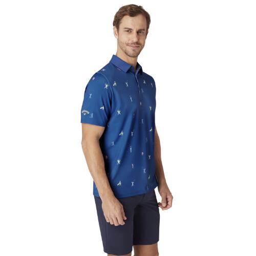 Callaway Time Lapse Polo Hommes Galaxy Blue 3/5