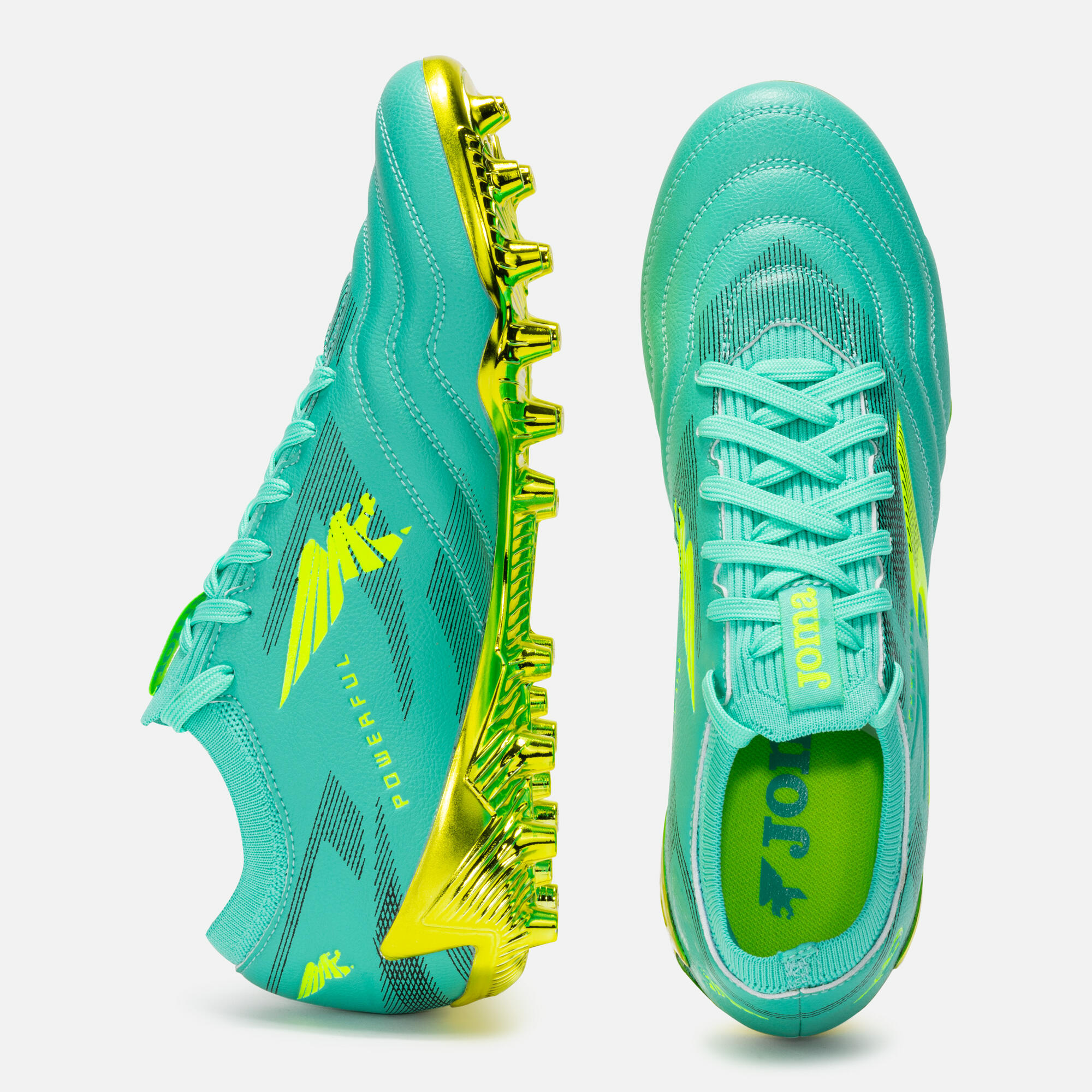 Botas Fútbol Fútbol Adulto Joma Powerful Cup 25 AG Turquesa