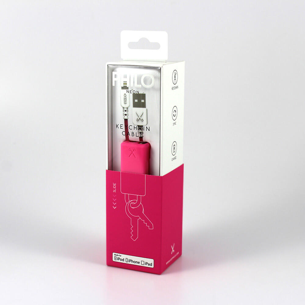 Cabo Philo Keychain Lightning Cable 20cm rosa 7/7