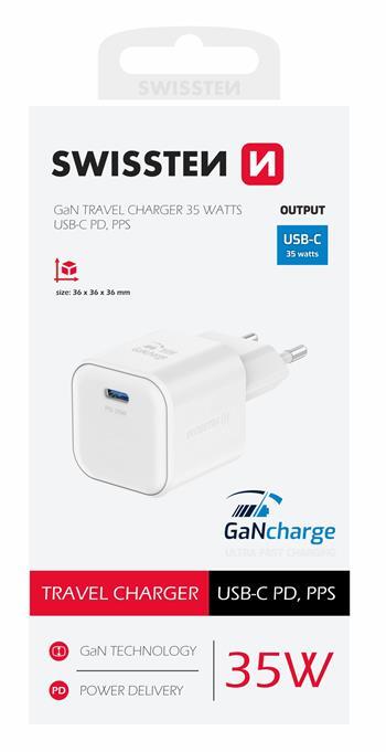 Carregador Swissten Travel Charger GaN 35W branco 4/4