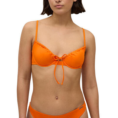 Top bikini balconette sin relleno naranja