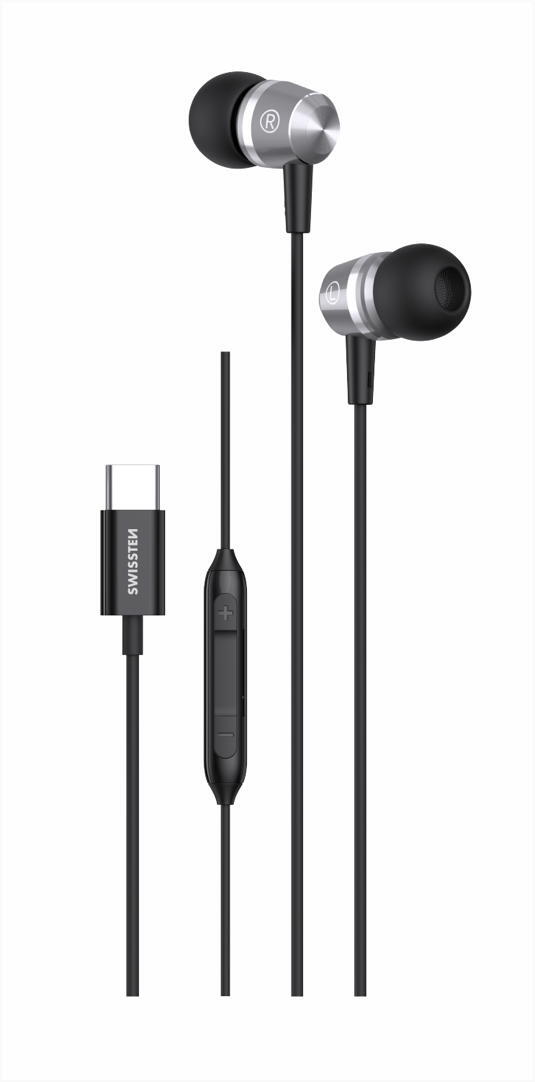 SWISSTEN Earphones USB-C Swissten Metallic