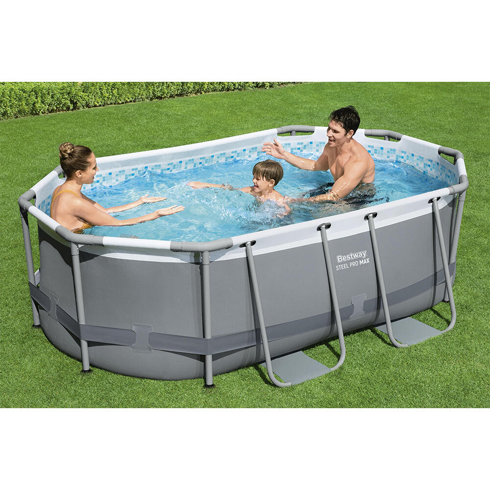Bestway Steel Pro MAX Frame Pool Set mit Filterpumpe 305 x 200 x 84 cm, oval 2/7