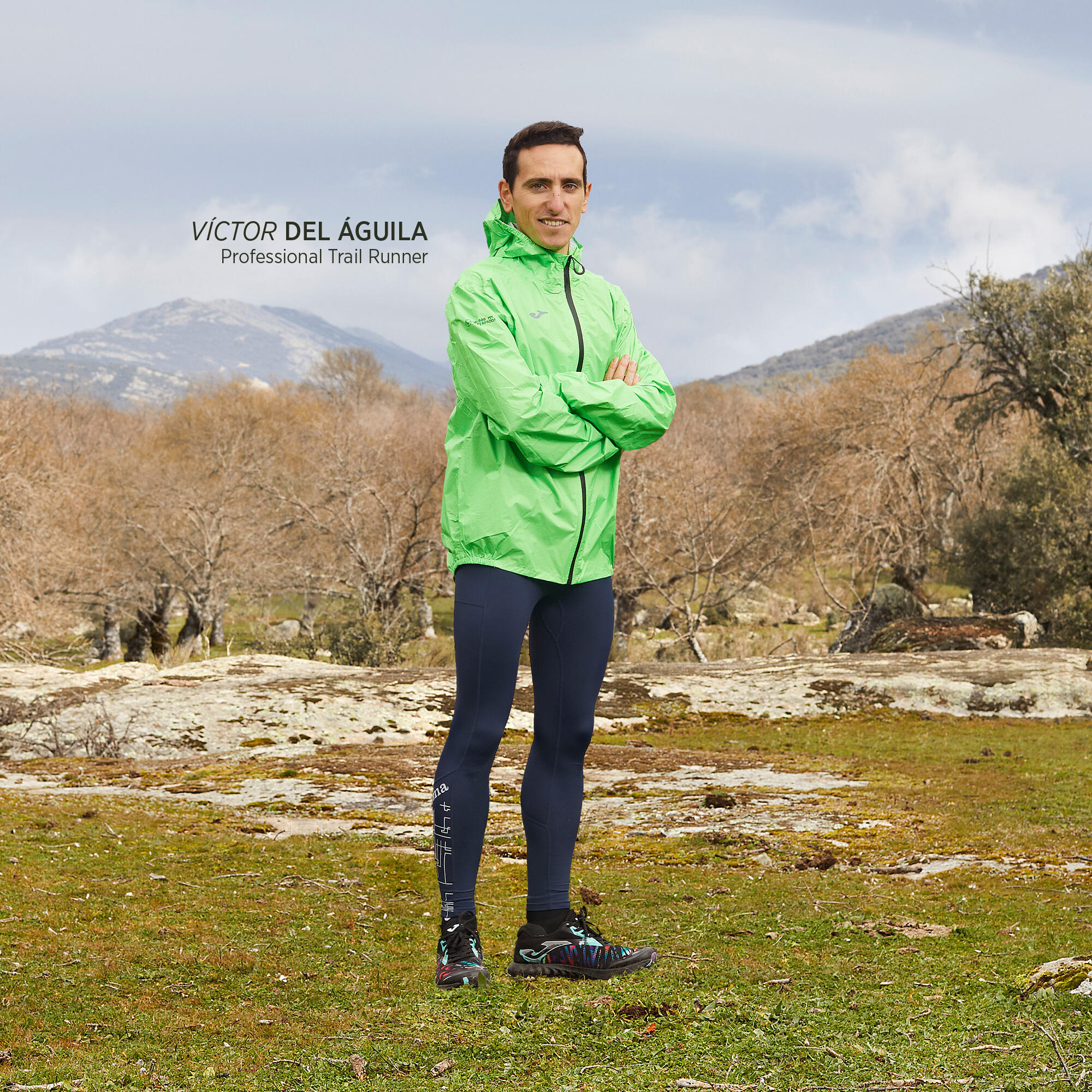 Impermiável Trail Homem Joma R-CITY Verde Fluor 2/5