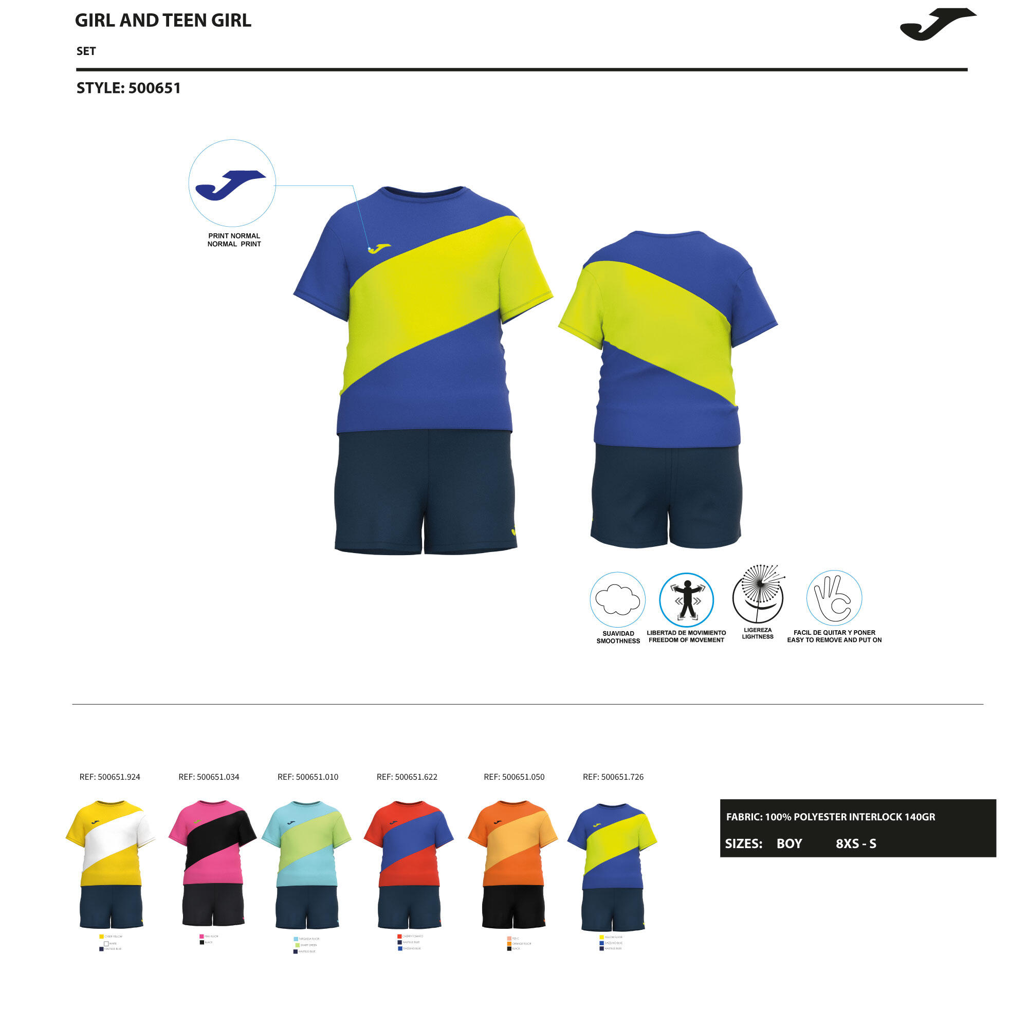 Set Fútbol Niños Joma Thunder Azul 5/5