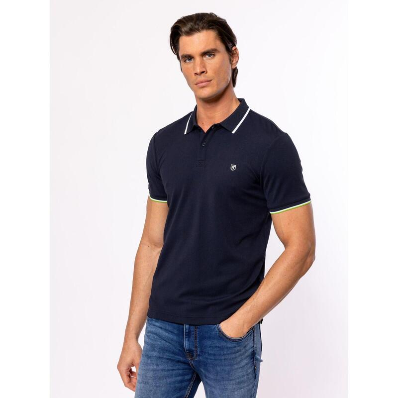 Tricou cu mânecă scurtă, cu guler, pentru bărbați DERMOS25