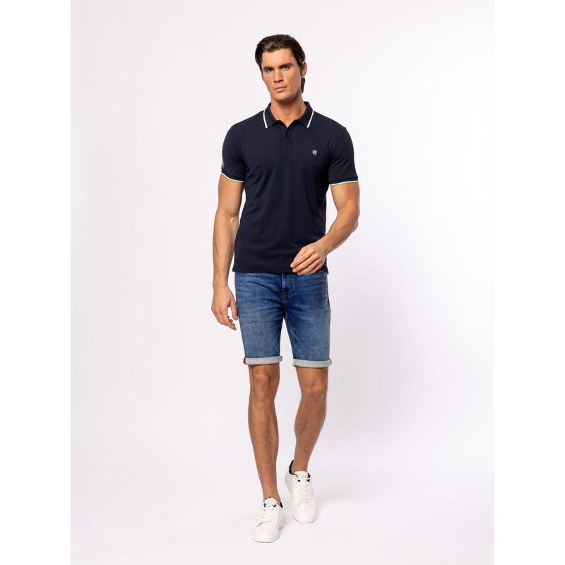 Tricou cu mânecă scurtă, cu guler, pentru bărbați DERMOS25