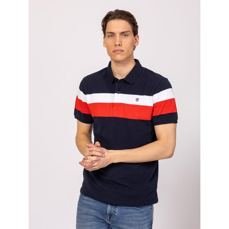 Tricou cu mânecă scurtă, cu guler, pentru bărbați DOMINIC