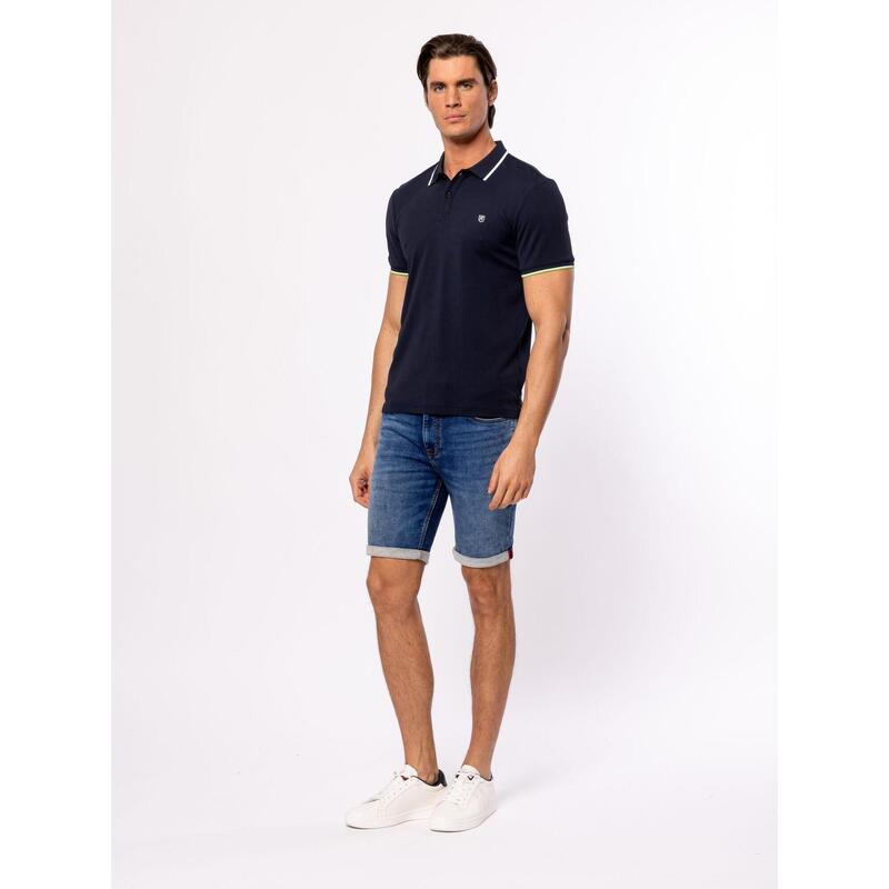 Tricou cu mânecă scurtă, cu guler, pentru bărbați DERMOS25