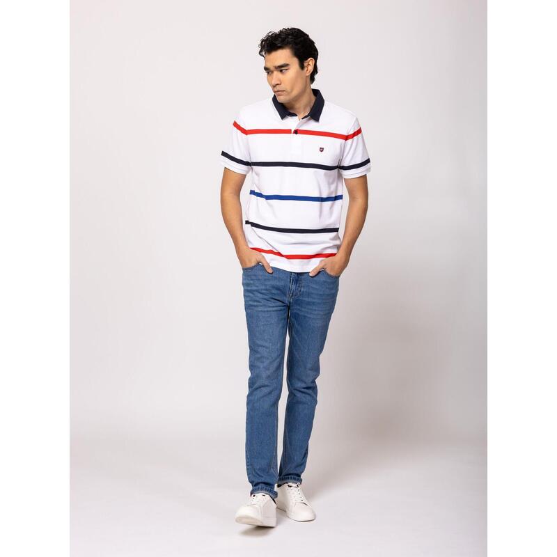 Tricou cu mânecă scurtă, cu guler, pentru bărbați DRES