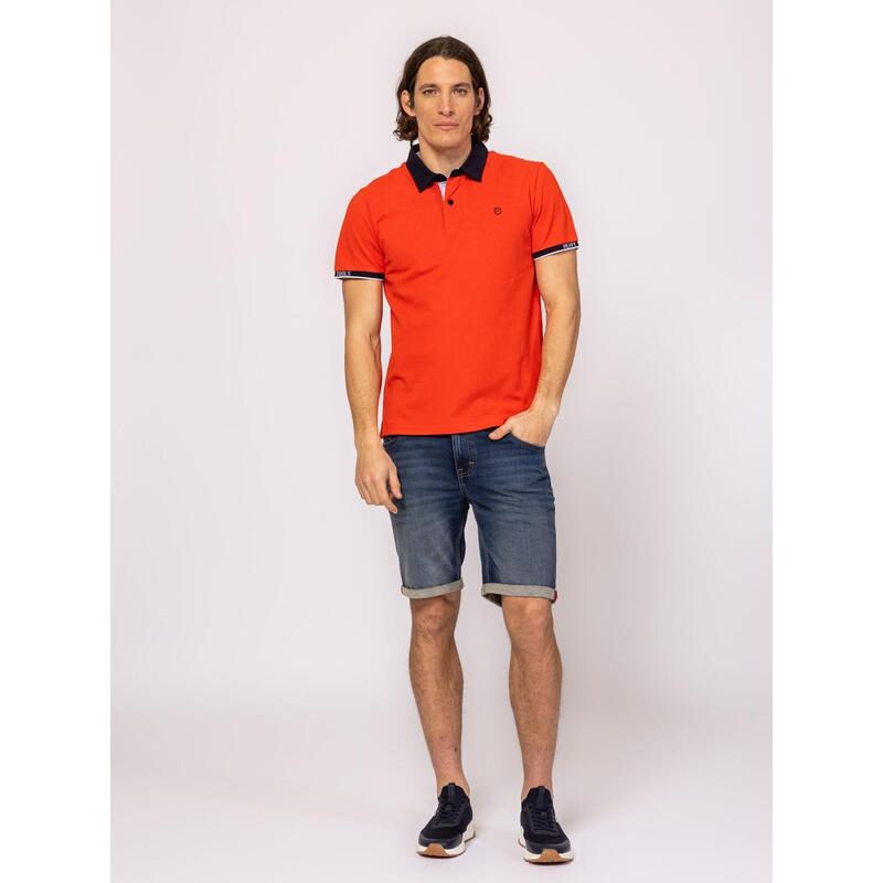 Tricou cu mânecă scurtă, cu guler, pentru bărbați DENTON
