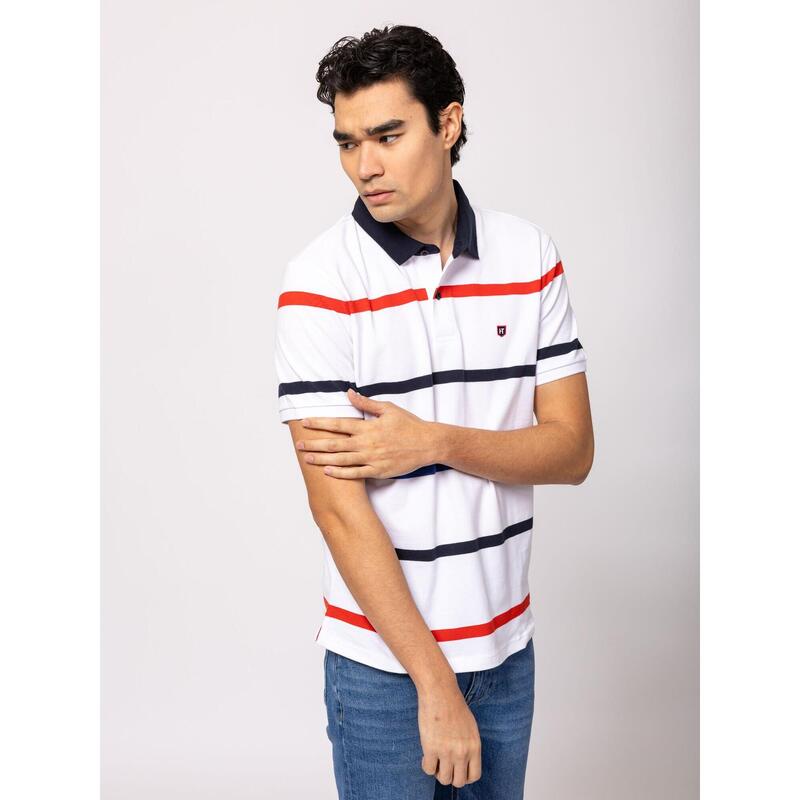 Tricou cu mânecă scurtă, cu guler, pentru bărbați DRES