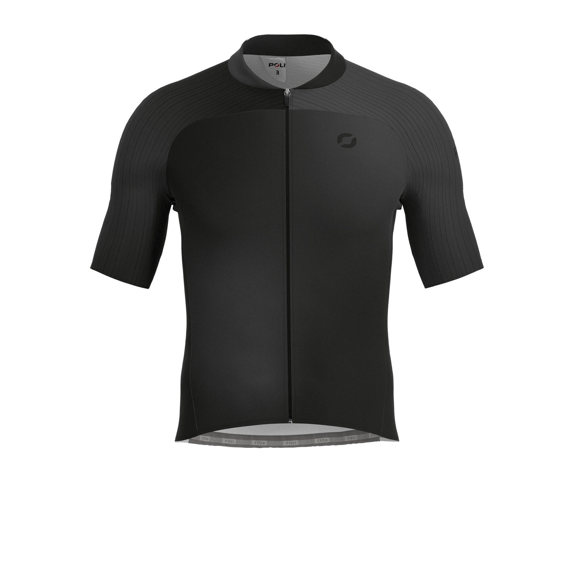 Poli - Maillot De Cyclisme Premium Homme - Halo - Maillot Manches Courtes - Noir - 56 3xl - Decathlon