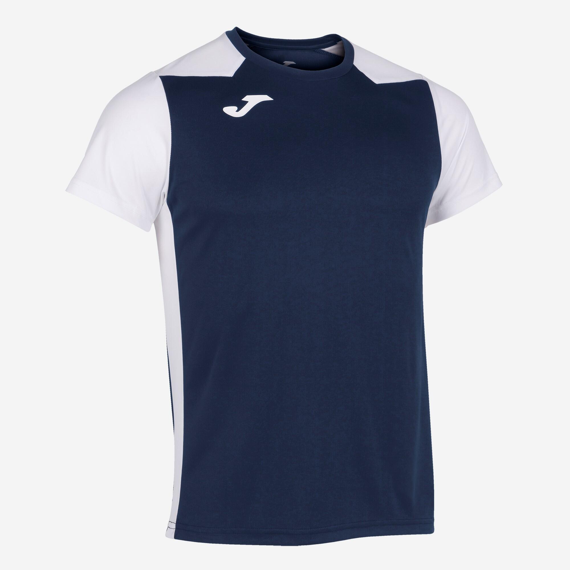 Joma - Maillot Manches Courtes Running Homme Joma Record Ii Bleu Marine - T-shirt Manches Courtes - Blanc|bleu - Decathlon