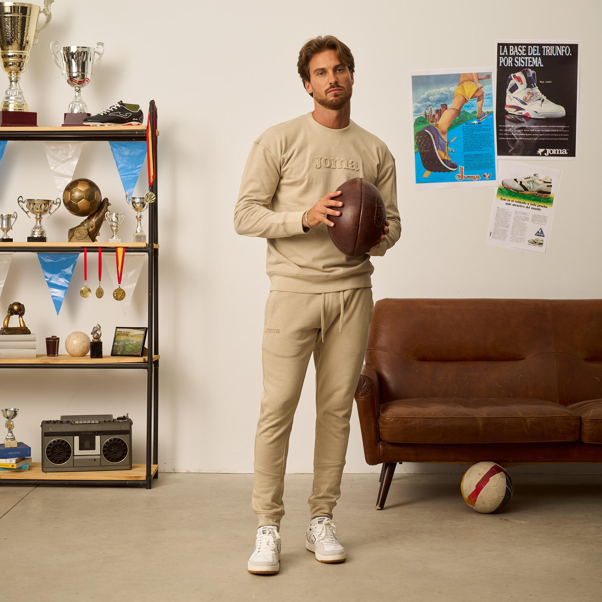 Sudadera Hombre Joma Street Generation Beige 2/2