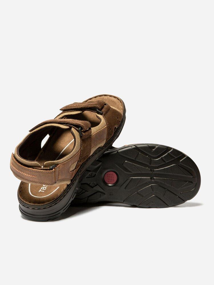Sandales plates Homme - JOHALIN Marron 4/4