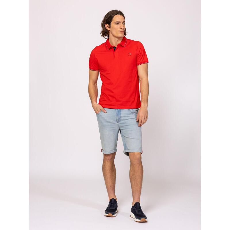 Tricou cu mânecă scurtă, cu guler, pentru bărbați DANDY