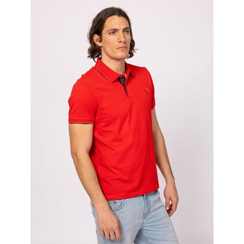 Tricou cu mânecă scurtă, cu guler, pentru bărbați DANDY