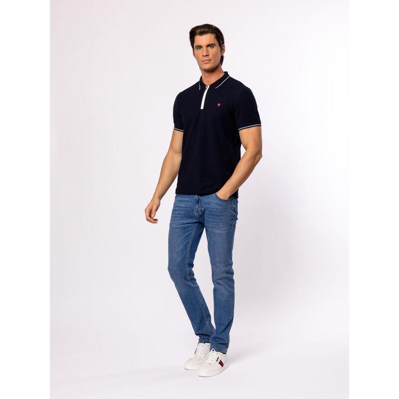 Tricou cu mânecă scurtă, cu guler, pentru bărbați DIVIDE