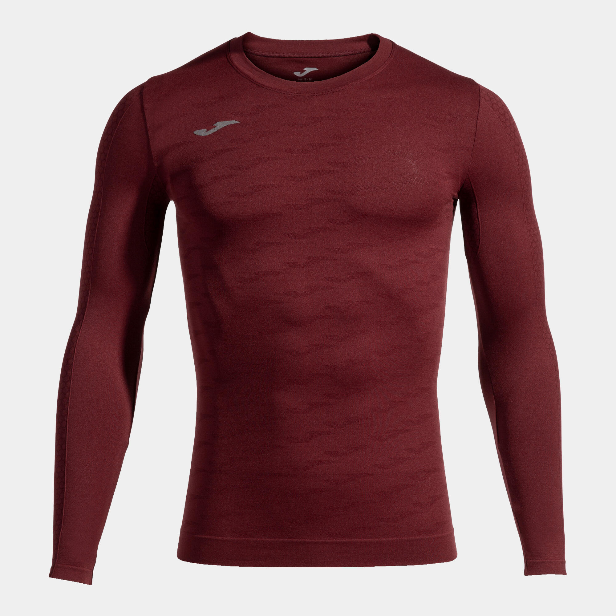 Camiseta Manga Larga Fútbol Hombre Joma Brama Classic Burdeos 4/5