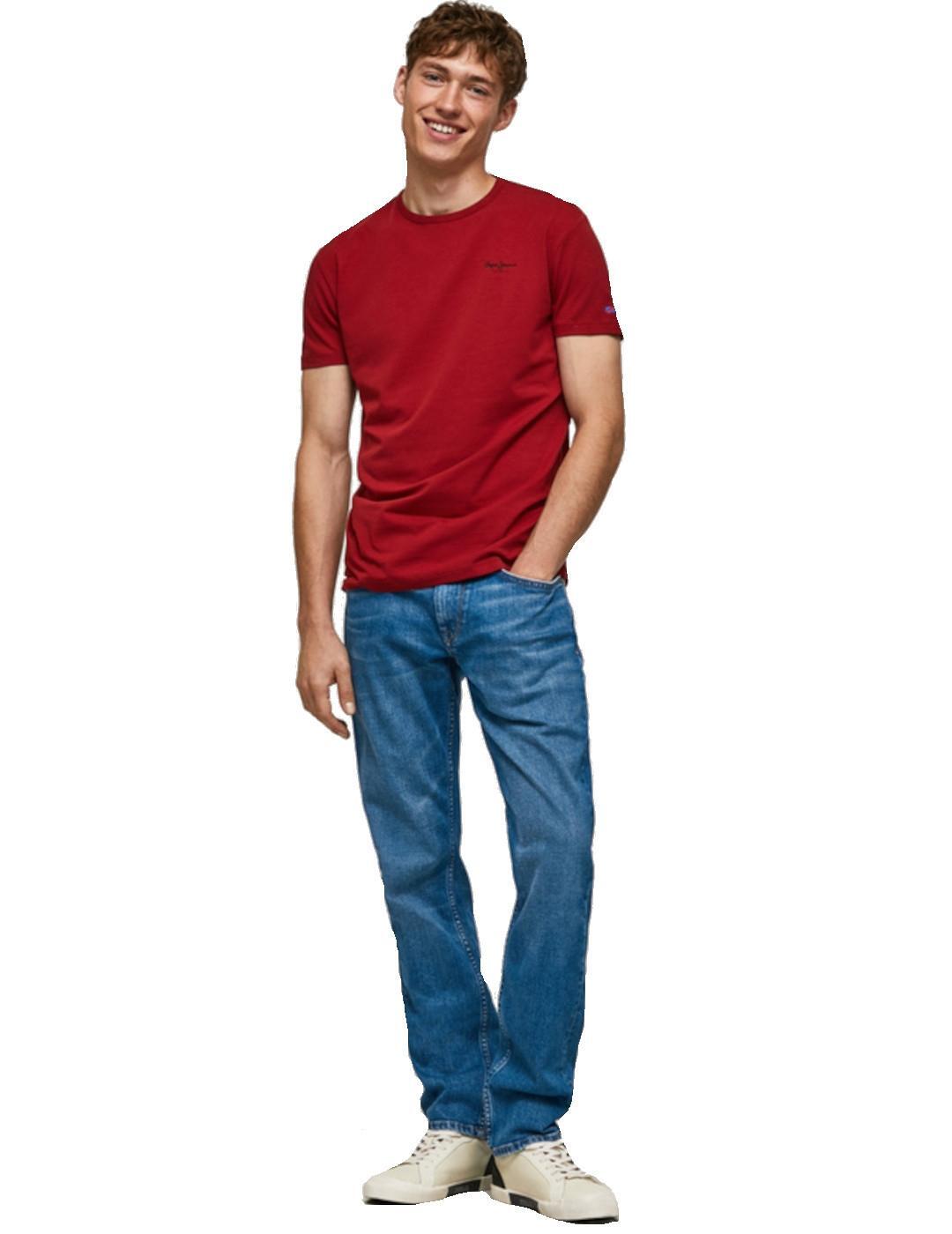T-shirt pour homme Pepe jeans Pm508212 Rouge 4/4