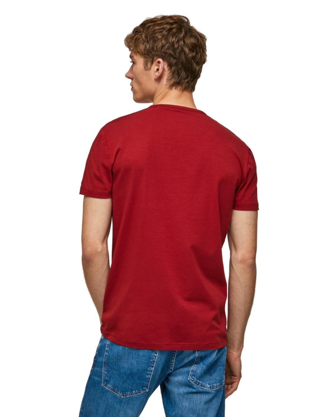 T-shirt pour homme Pepe jeans Pm508212 Rouge 3/4