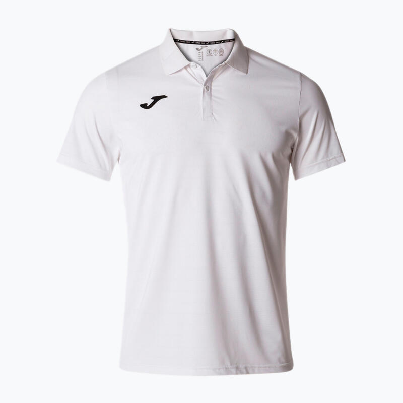 Polo Manches Courtes Padel Homme Joma Torneo Blanc