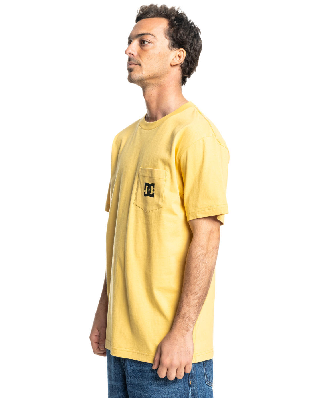Camiseta de manga corta DC STAR POCKET Amarillo Hombre 3/4
