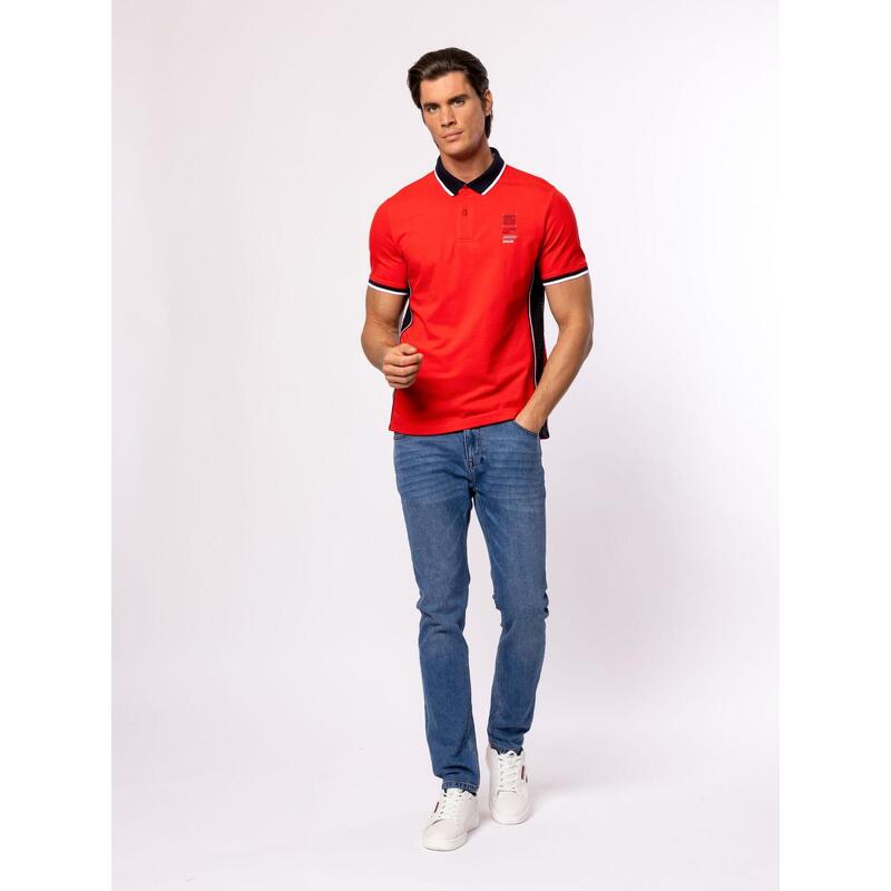 Tricou cu mânecă scurtă, cu guler, pentru bărbați DESSON