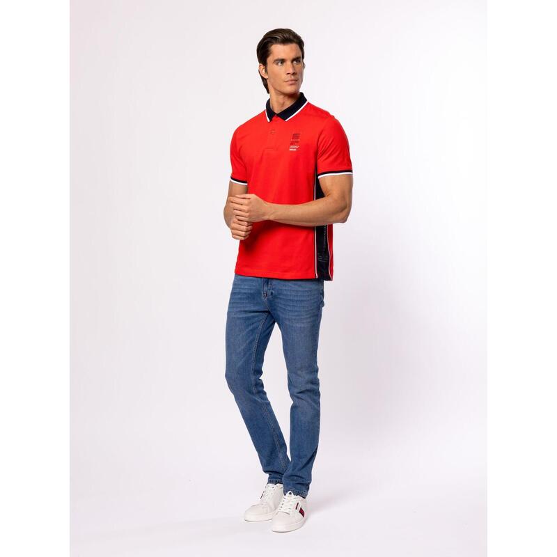 Tricou cu mânecă scurtă, cu guler, pentru bărbați DESSON