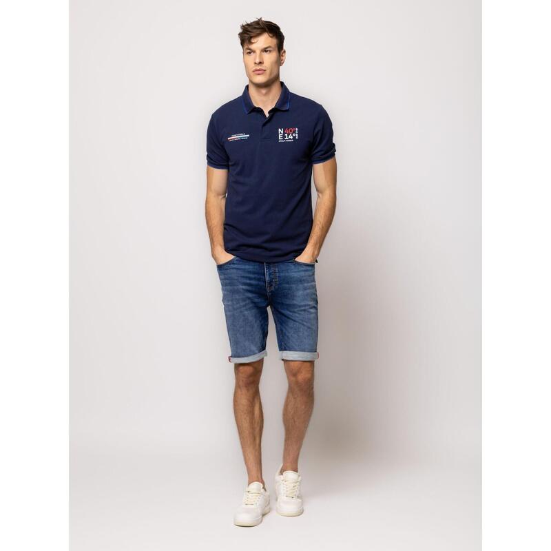 Tricou cu mânecă scurtă, cu guler, pentru bărbați DERNET