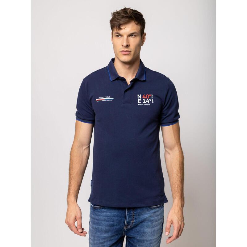 Tricou cu mânecă scurtă, cu guler, pentru bărbați DERNET