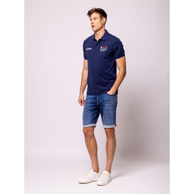 Tricou cu mânecă scurtă, cu guler, pentru bărbați DERNET