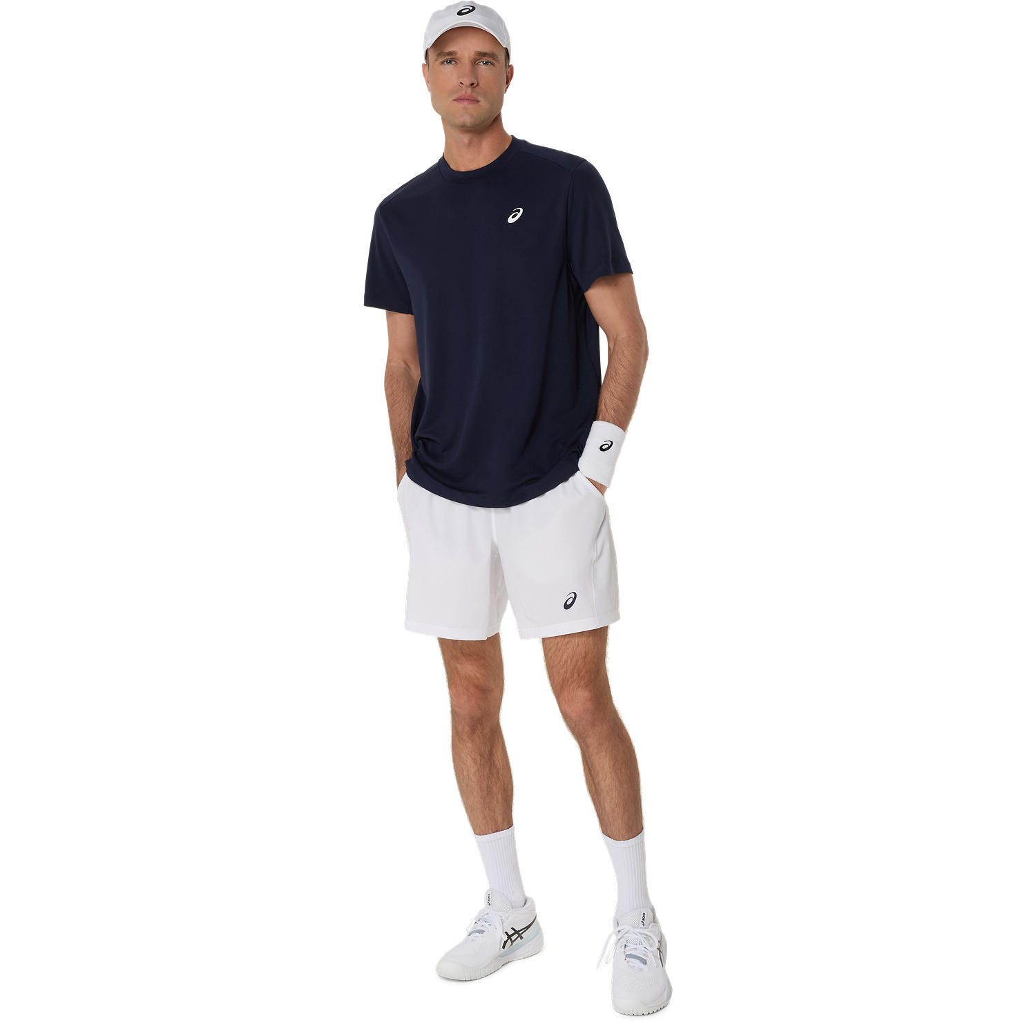 T-shirt Court SS da uomo blu scuro 3/4