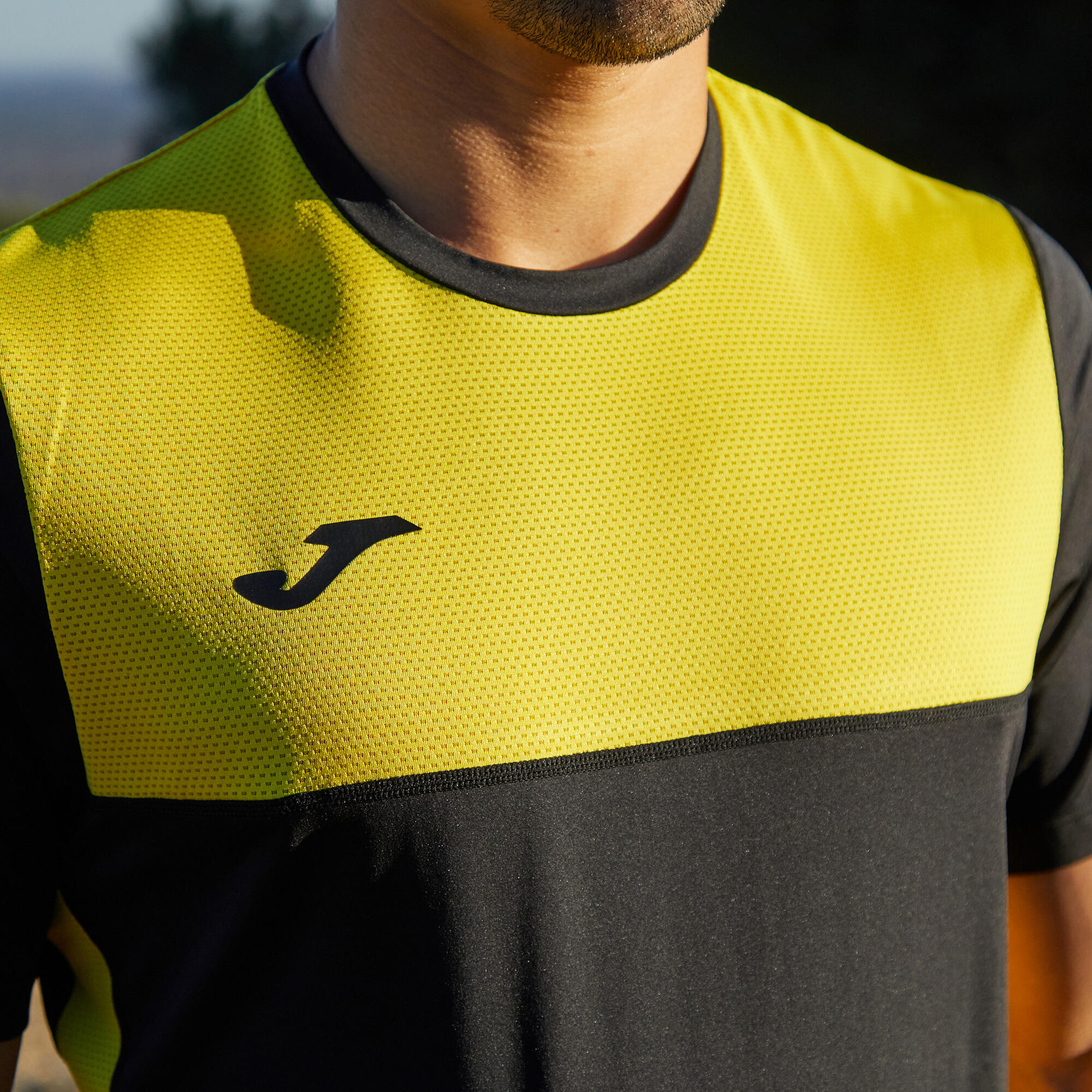 Maillot Manches Courtes Running Homme Joma R-Trail Nature Noir 4/5