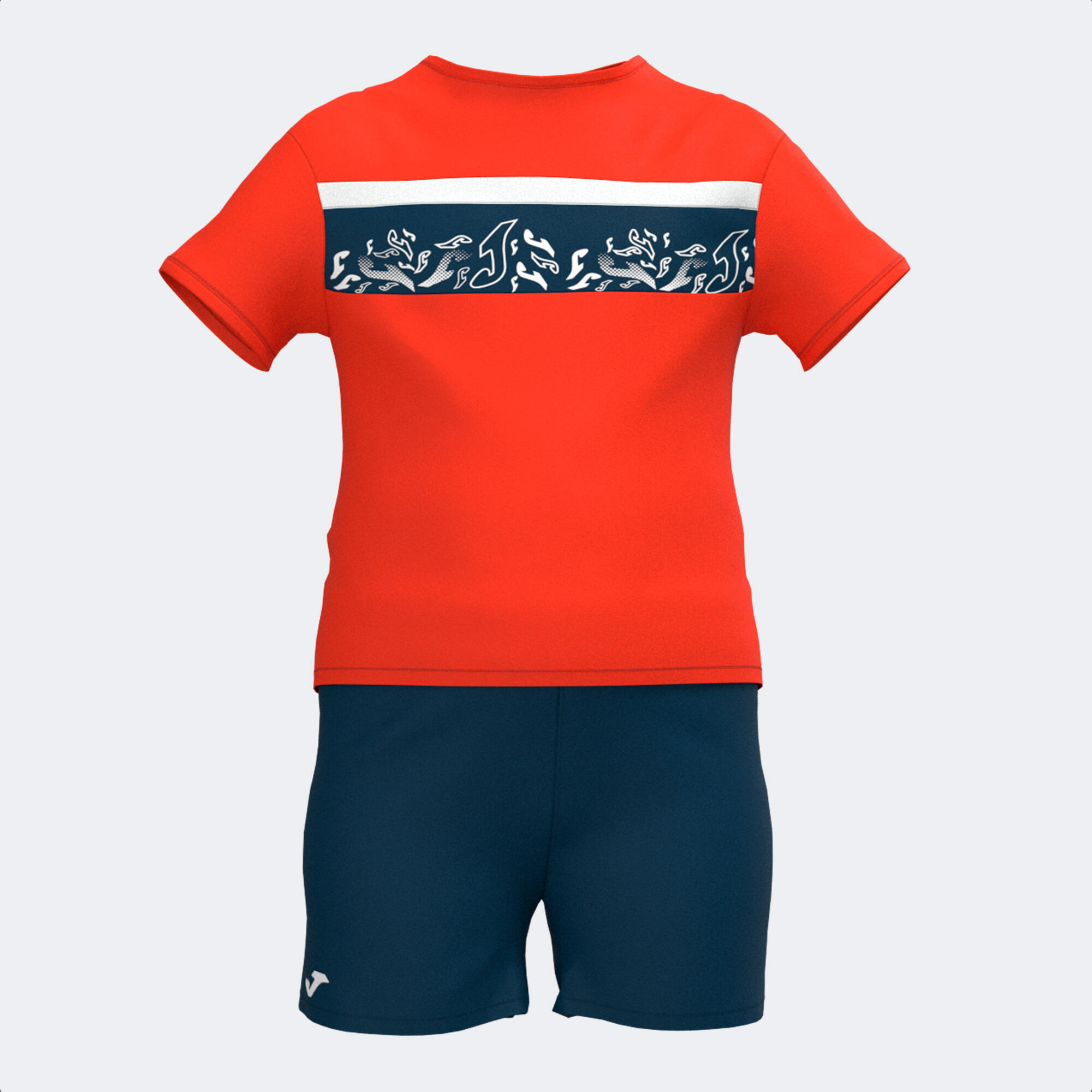 rojo / azul marino oscuro