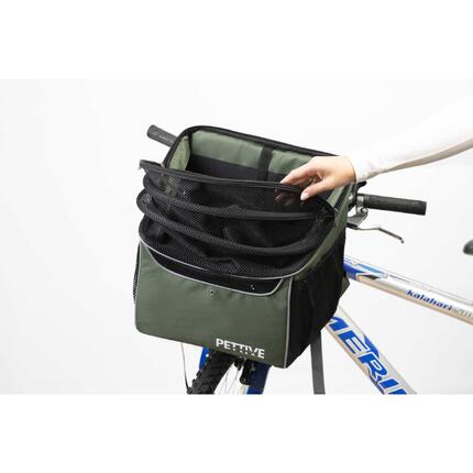 Kosz rowerowy i plecak dla psa, kota PETRIVE BikeOn green do 9 kg