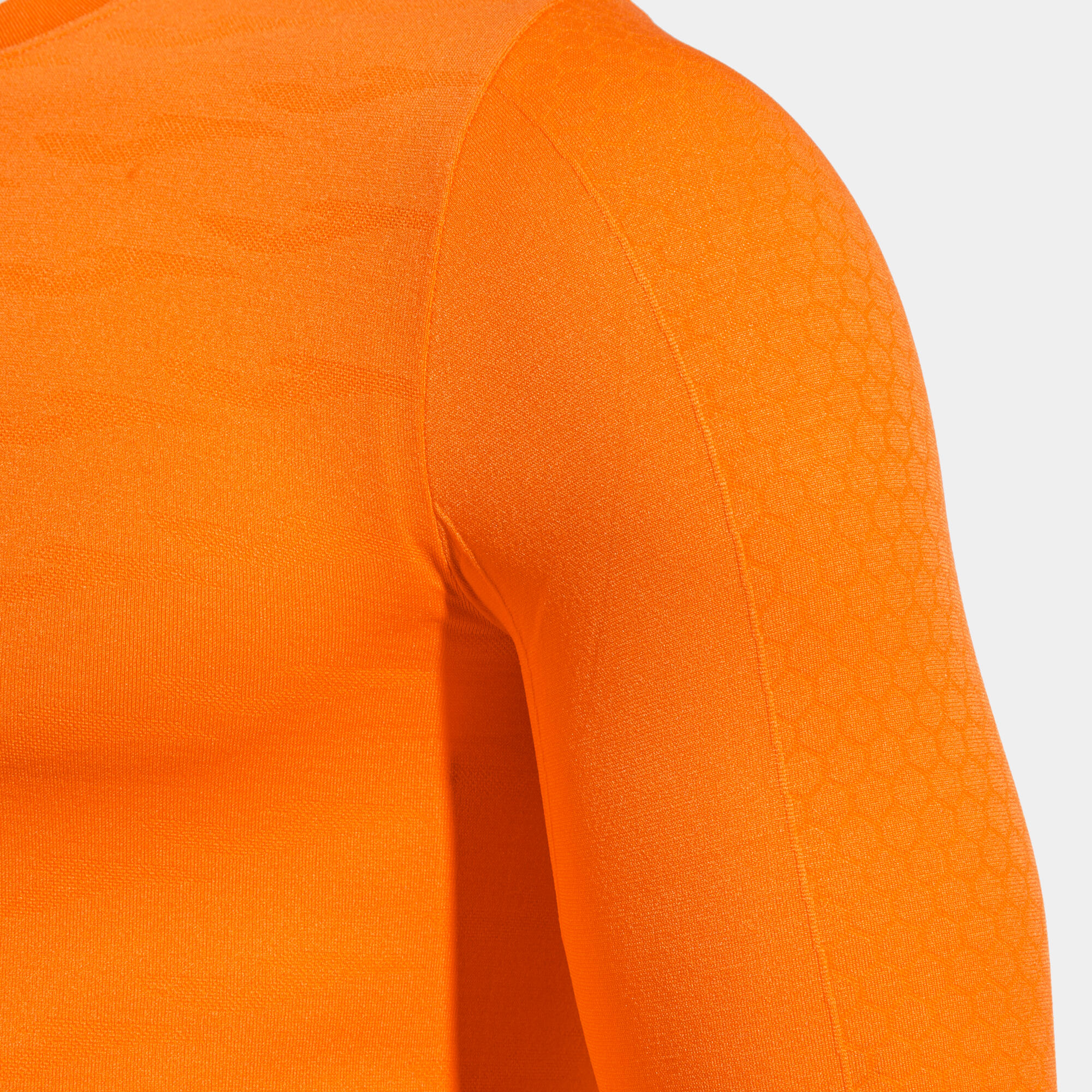 Camiseta Manga Larga Fútbol Hombre Joma Brama Classic Naranja 3/4