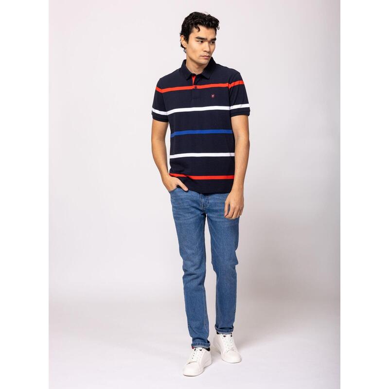 Tricou cu mânecă scurtă, cu guler, pentru bărbați DRES