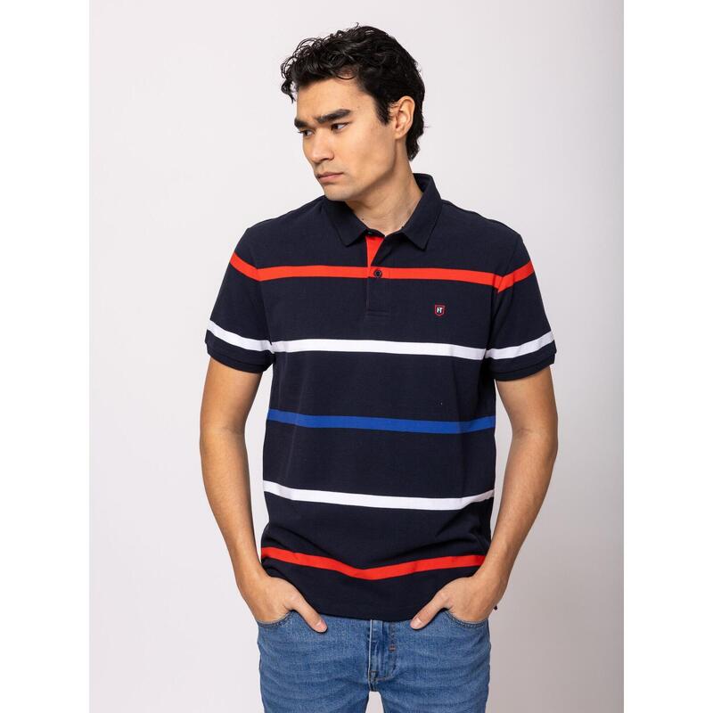 Tricou cu mânecă scurtă, cu guler, pentru bărbați DRES