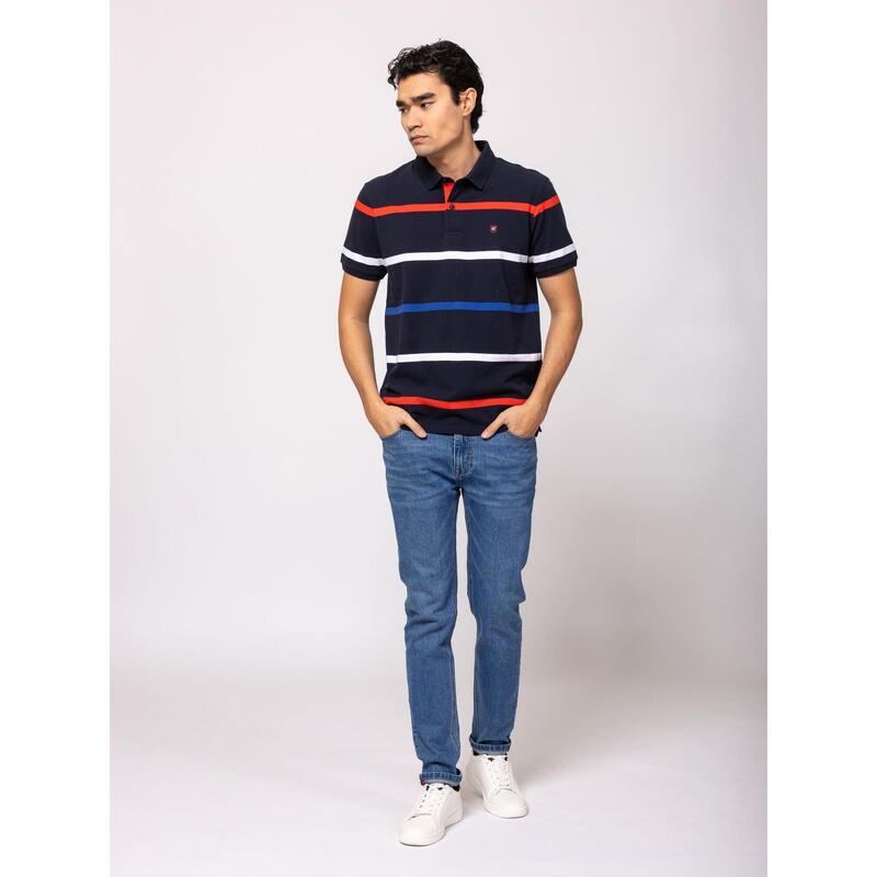 Tricou cu mânecă scurtă, cu guler, pentru bărbați DRES