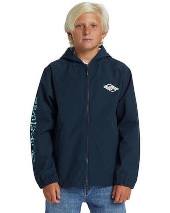 Windbreaker-Jacke mit Kapuze RAIN CLOUD Schwarz Junge