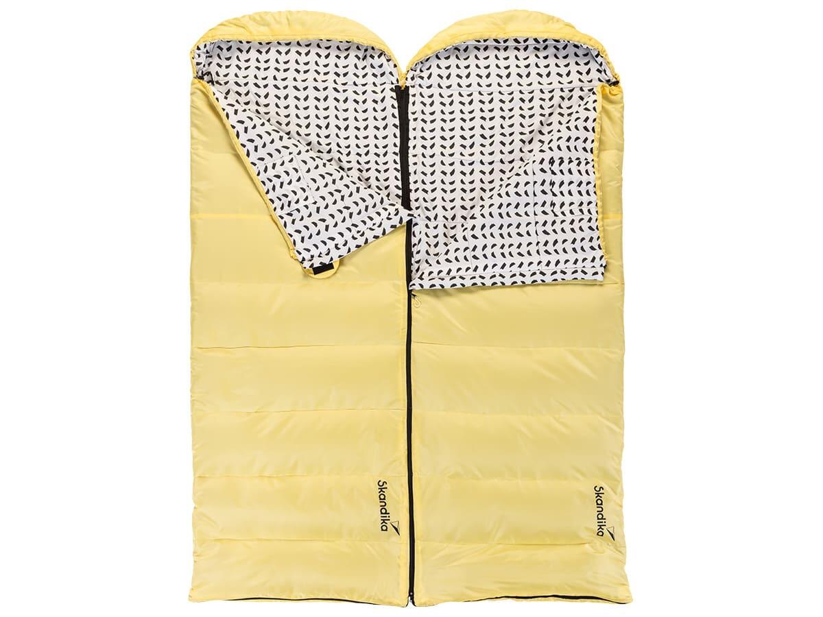 Sac De Couchage Skandika Iceland – Rectangulaire 220x80 Cm, 3 Saisons, Combinable En Double, Confort 15°C à 5°C – Pour Camping, Festival Et Invités