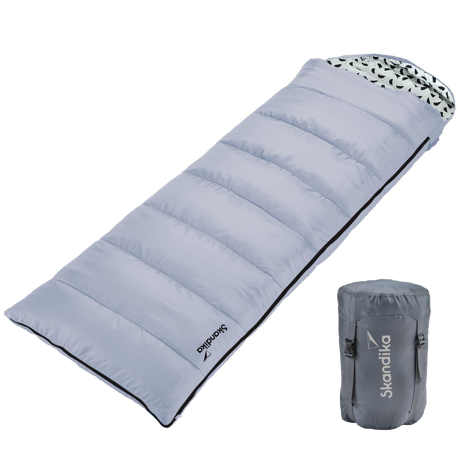 Skandika - Sac De Couchage Iceland Rectangulaire - 3 Saisons - 220x80 Cm - Zip À Droite - Sac De Couchage - Bleu - Taille Unique - Decathlon