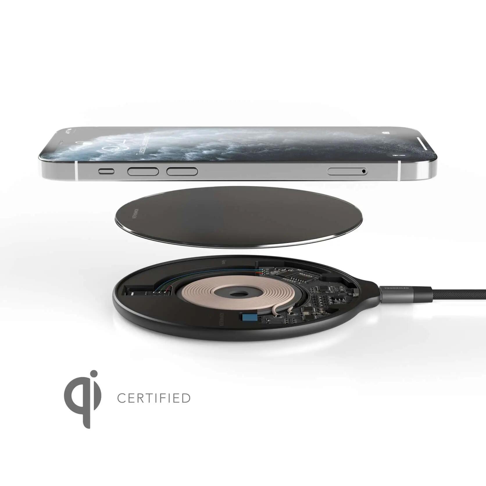 Carregador Qi - 15 W - Aura Lite acrylic glass - Preto 6/6