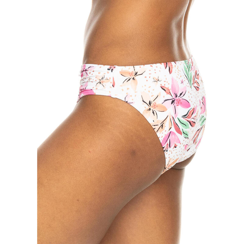 Majtki bikini hipster dla Kobiety PRINTED BEACH CLASSICS Biały