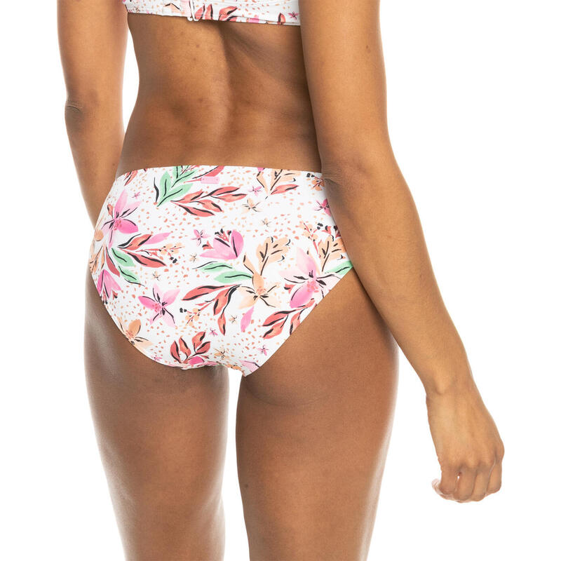 Majtki bikini hipster dla Kobiety PRINTED BEACH CLASSICS Biały