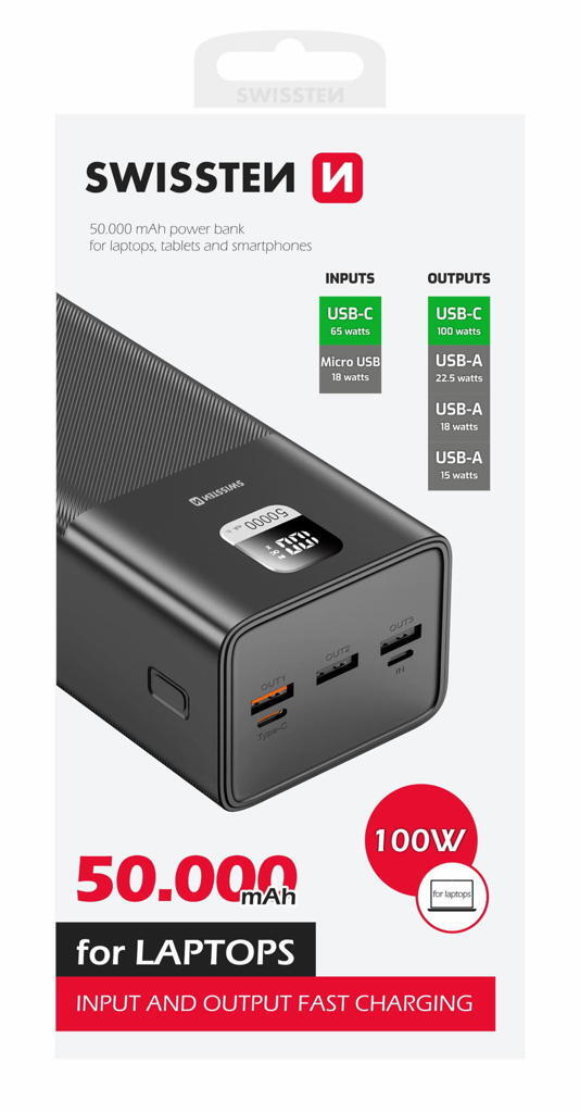 Powerbank Swissten Power Line 50.000 mAh 3/3
