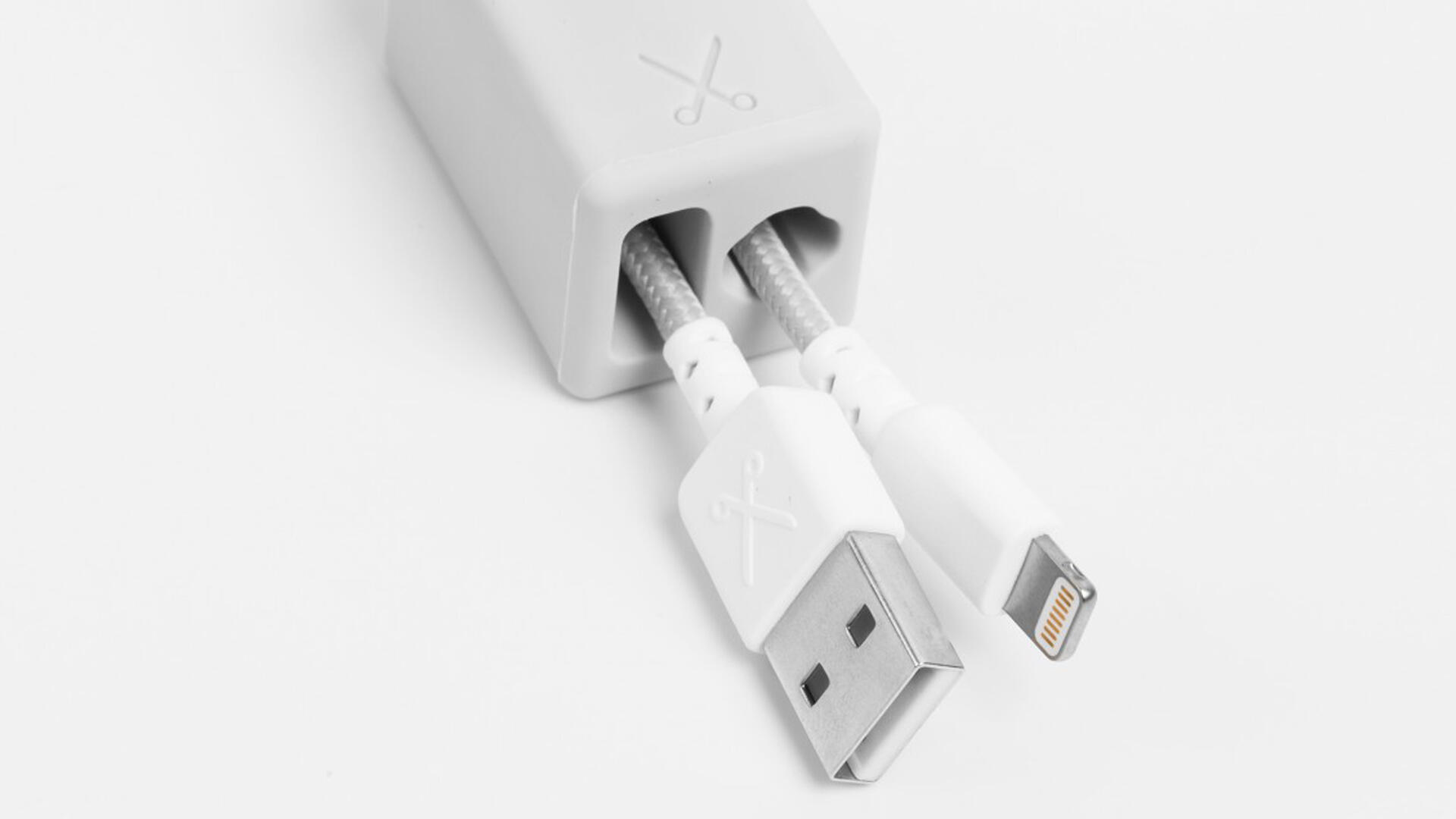 Cabo Philo Keychain Lightning Cable 20cm cinza 2/3